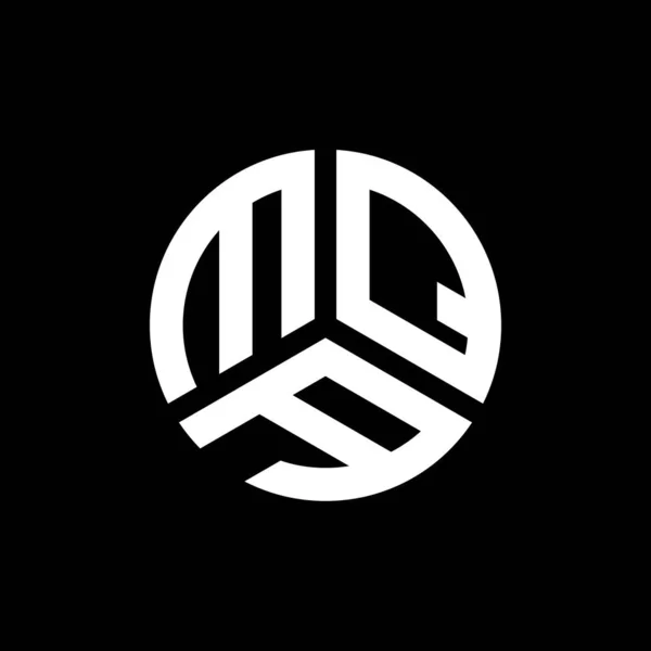 Projekt Logo Litery Mqa Czarnym Tle Mqa Twórcze Inicjały Koncepcja — Wektor stockowy