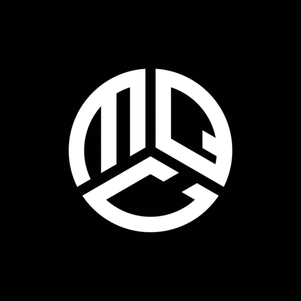 Mqc Schriftzug Logo Design Auf Schwarzem Hintergrund Mqc Kreative Initialen — Stockvektor