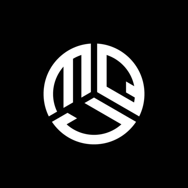 Mqj Lettre Logo Design Sur Fond Noir Mqj Initiales Créatives — Image vectorielle
