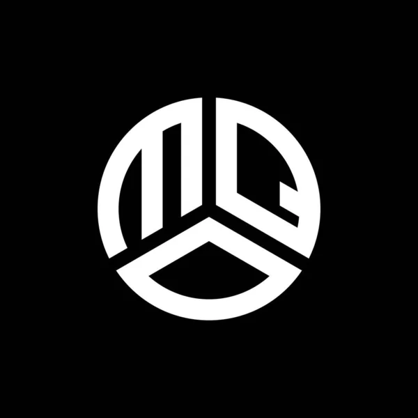 Diseño Del Logotipo Letra Mqo Sobre Fondo Negro Mqo Iniciales — Vector de stock