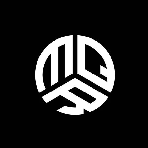 Diseño Del Logotipo Letra Mqr Sobre Fondo Negro Mqr Iniciales — Vector de stock