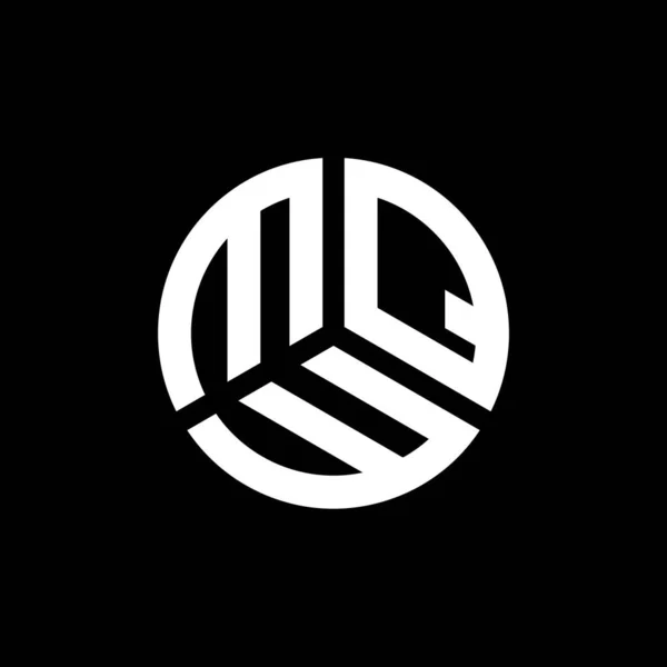 Diseño Del Logotipo Letra Mqw Sobre Fondo Negro Mqw Iniciales — Vector de stock