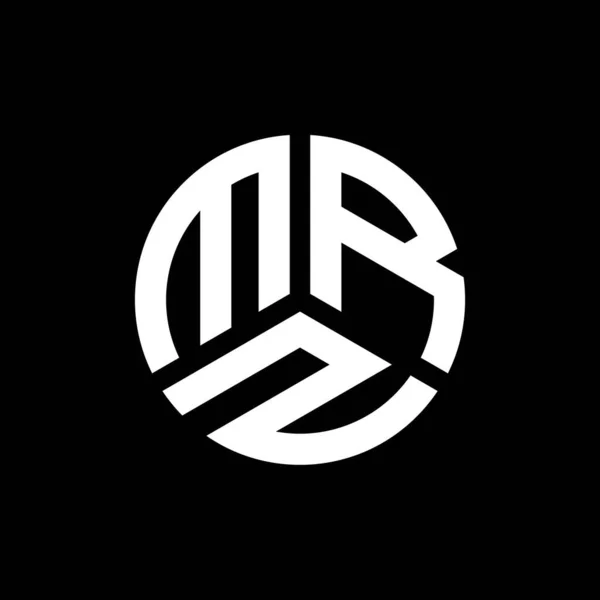Mrz Logo Ontwerp Zwarte Achtergrond Mrz Creatieve Initialen Letter Logo — Stockvector