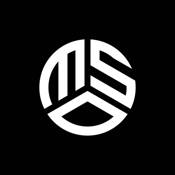 Mso Lettre Logo Design Sur Fond Noir Mso Initiales Créatives — Image vectorielle