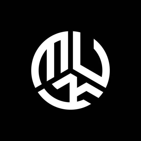 Muk Letter Logo Design Black Background Muk Creative Initials Letter — Stock Vector