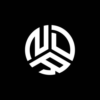 Siyah arka planda NDR harf logosu tasarımı. NDR yaratıcı harflerin baş harfleri logo kavramı. NDR harf tasarımı.