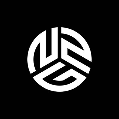 Siyah arkaplanda NZG harf logosu tasarımı. NZG yaratıcı harflerin baş harfleri logo kavramı. NZG harf tasarımı.