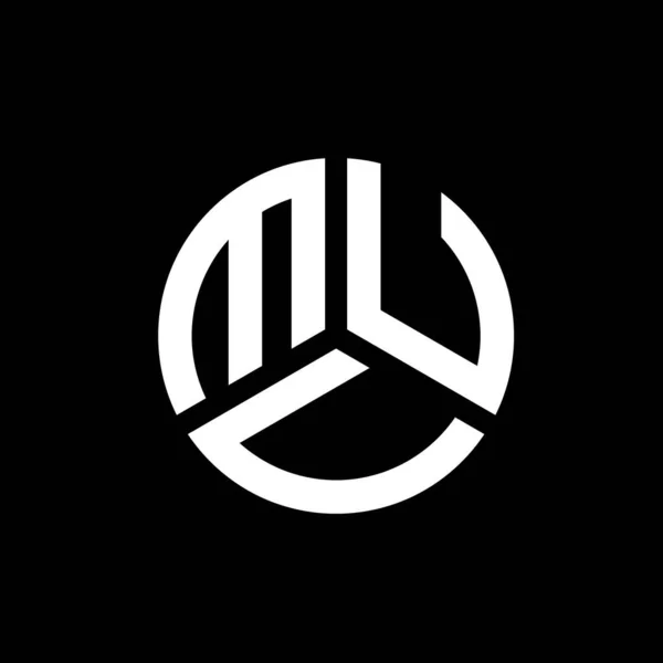 黒い背景にMuuの文字のロゴデザイン Muuクリエイティブイニシャルレターロゴコンセプト Muu文字デザイン黒い背景にMuu文字のロゴデザイン Muuクリエイティブイニシャルレターロゴコンセプト Muu手紙デザイン — ストックベクタ