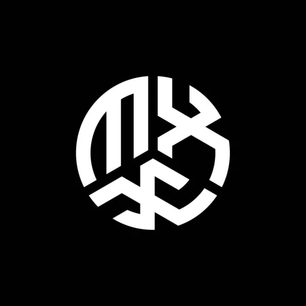 Siyah Arkaplanda Mxx Harf Logosu Tasarımı Mxx Yaratıcı Harflerin Baş — Stok Vektör