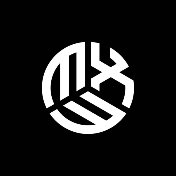 Mxw Lettre Logo Design Sur Fond Noir Mxw Initiales Créatives — Image vectorielle