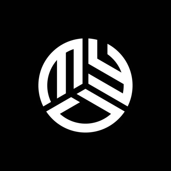 Projekt Logo Litery Myd Czarnym Tle Myd Twórcze Inicjały Koncepcja — Wektor stockowy