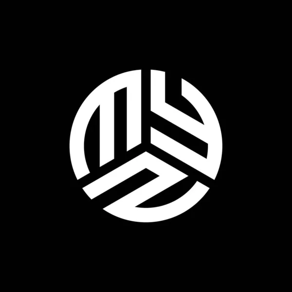 Myz Letter Logo Design Black Background Myz Creative Initials Letter — Stock Vector