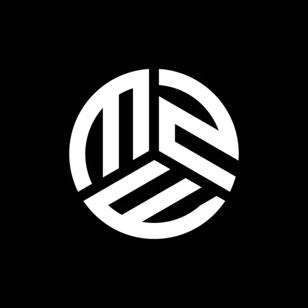 Mze Design Logotipo Carta Fundo Preto Mze Iniciais Criativas Conceito — Vetor de Stock