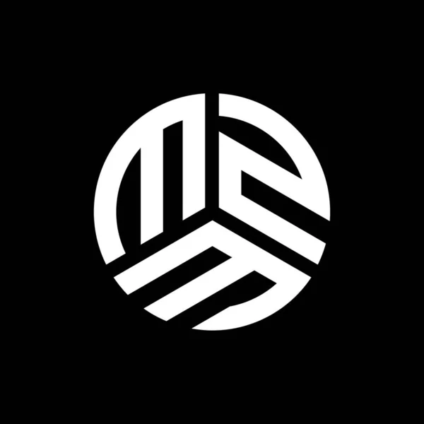 Mzm Letter Logo Design Black Background Mzm Creative Initials Letter — Stock Vector