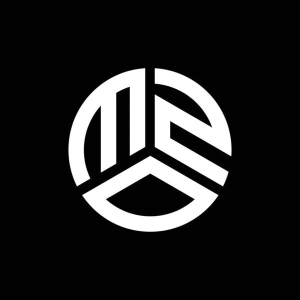 Diseño Del Logotipo Letra Mzo Sobre Fondo Negro Mzo Iniciales — Archivo Imágenes Vectoriales