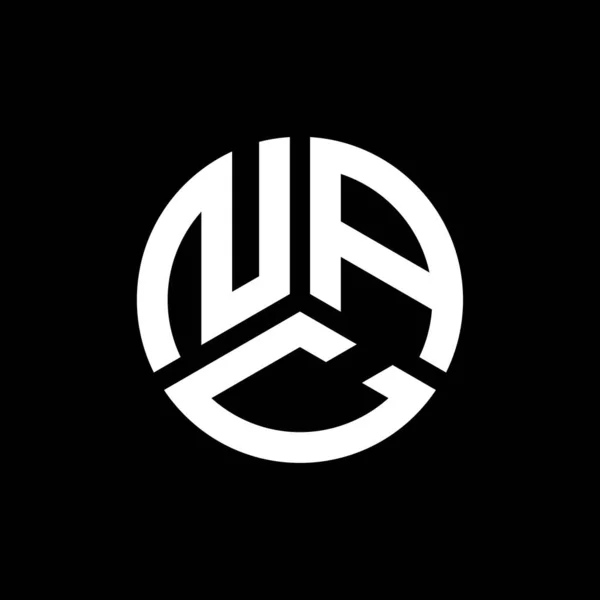 Design Logo Literei Nac Fundal Negru Nac Creativ Iniţiale Litera — Vector de stoc