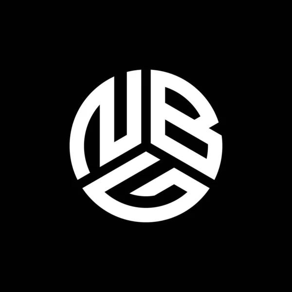 Design Logo Literei Nbg Fundal Negru Nbg Creativ Iniţiale Literă — Vector de stoc