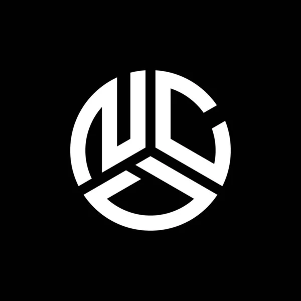 Дизайн Логотипа Черном Фоне Концепция Логотипа Инициалами Ncd Дизайн Букв — стоковый вектор