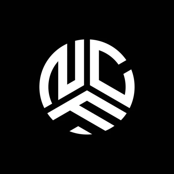 Design Logo Literei Ncf Fundal Negru Ncf Creativ Iniţiale Litera — Vector de stoc