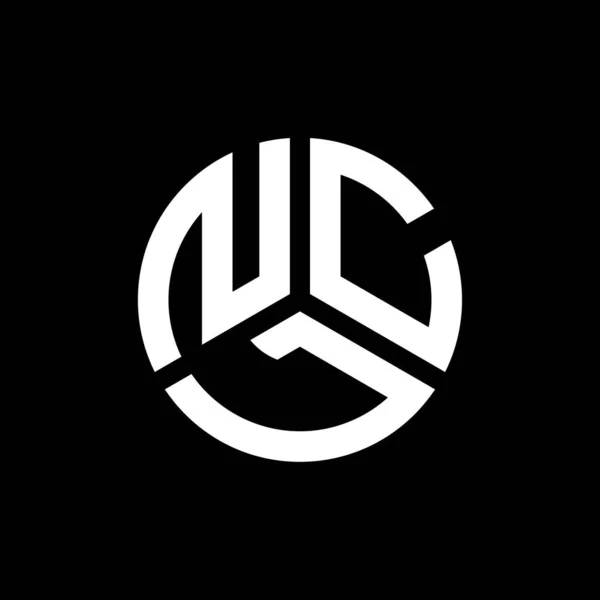 Ncl Lettre Logo Design Sur Fond Noir Ncl Initiales Créatives — Image vectorielle