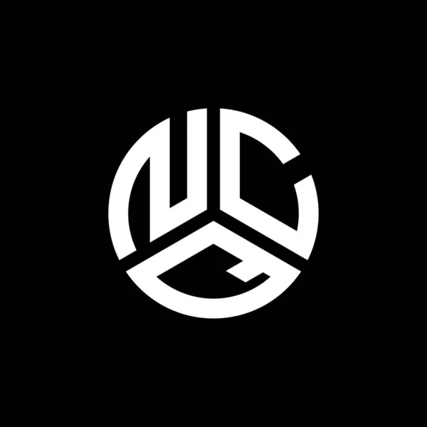 Ncq Logo Ontwerp Zwarte Achtergrond Ncq Creatieve Initialen Letter Logo — Stockvector