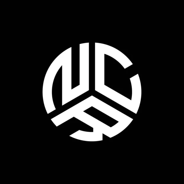 Projekt Logo Litery Printncr Czarnym Tle Ncr Twórcze Inicjały Koncepcja — Wektor stockowy