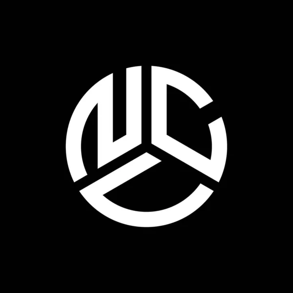Design Logo Literei Printncu Fundal Negru Ncu Creativ Iniţiale Litera — Vector de stoc