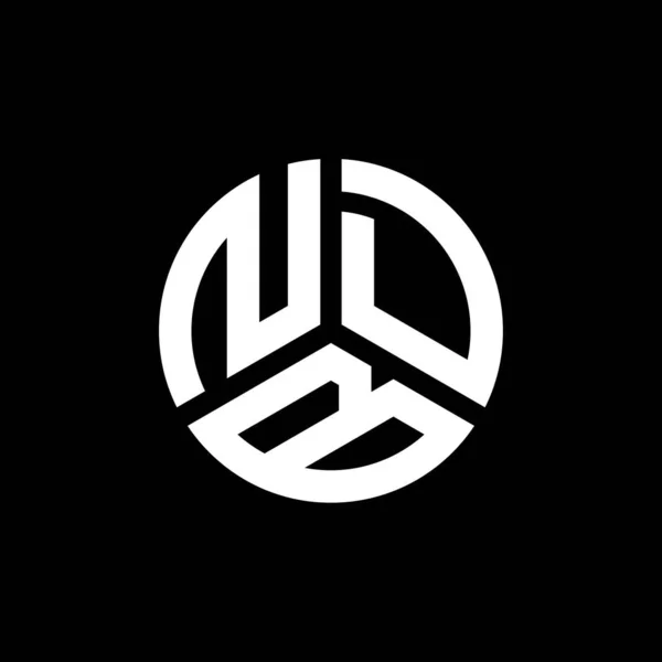 Diseño Del Logotipo Letra Ndb Sobre Fondo Negro Ndb Iniciales — Vector de stock
