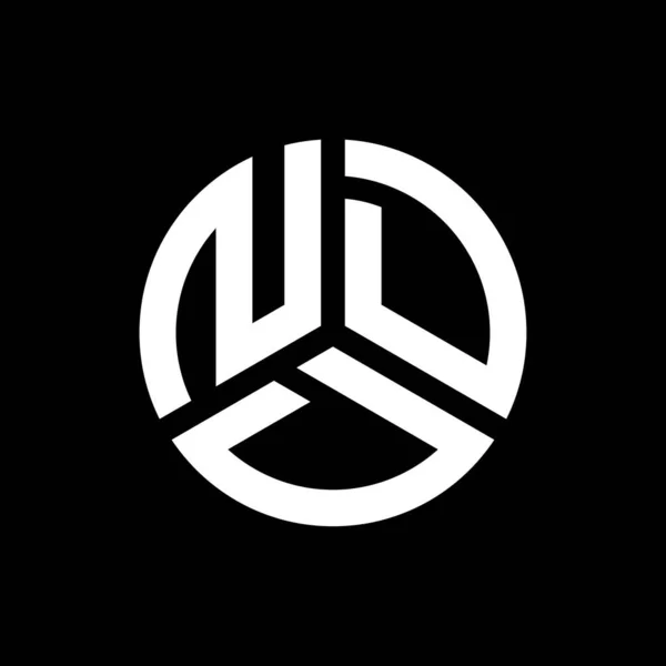 Ndd Letter Logo Ontwerp Zwarte Achtergrond Ndd Creatief Initialen Letter — Stockvector