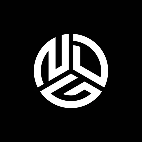Logo Della Lettera Ndg Sfondo Nero Ideazione Del Logo Della — Vettoriale Stock