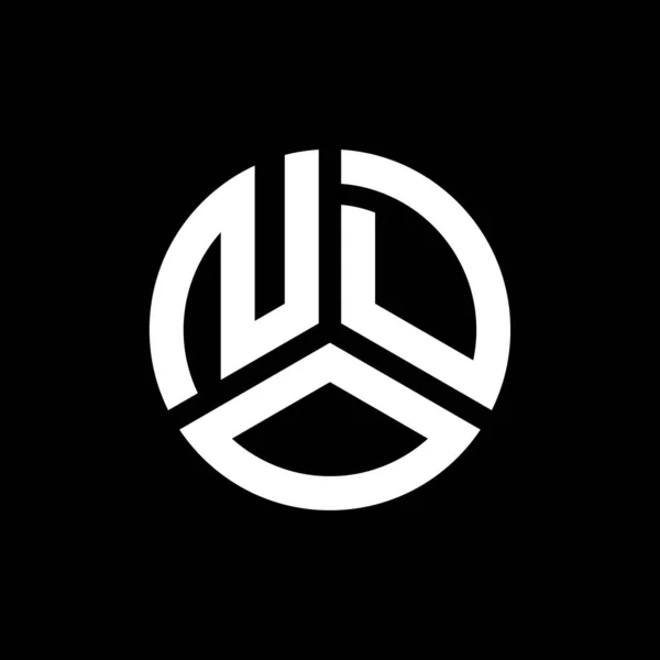 Ndo Buchstabe Logo Design Auf Schwarzem Hintergrund Ndo Kreative Initialen — Stockvektor