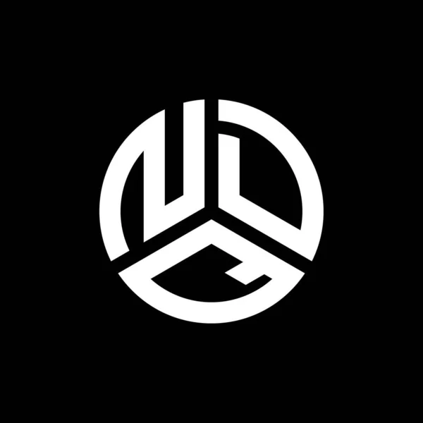 Ndq Letter Logo Ontwerp Zwarte Achtergrond Ndq Creatieve Initialen Letter — Stockvector