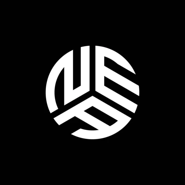 Дизайн Логотипа Nea Черном Фоне Концепция Логотипа Инициалами Nea Дизайн — стоковый вектор