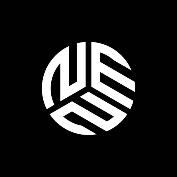 Дизайн Логотипа Nen Чёрном Фоне Концепция Логотипа Nen Creative Initials — стоковый вектор
