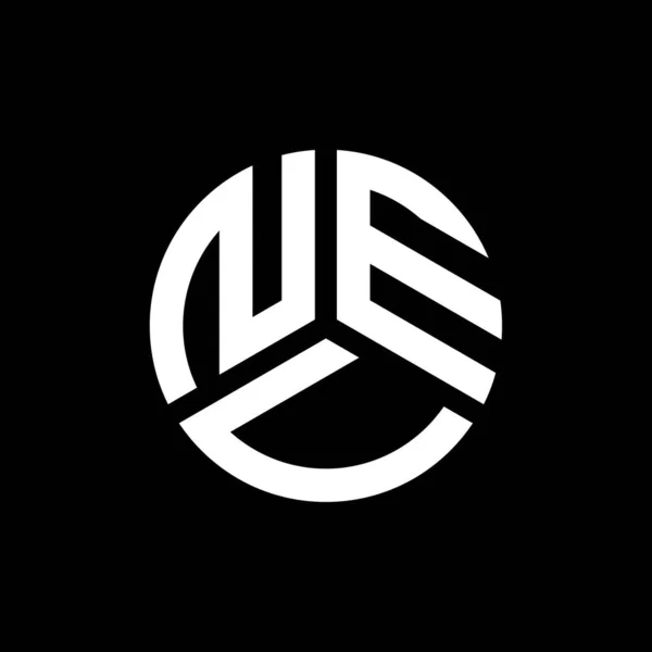 Projekt Logo Litery Neu Czarnym Tle Koncepcja Logo Kreatywnych Inicjałów — Wektor stockowy