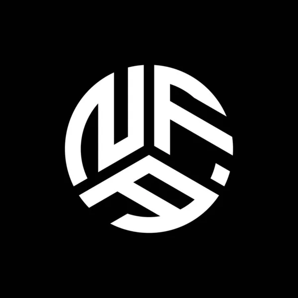 Дизайн Логотипа Nfa Чёрном Фоне Концепция Логотипа Инициалами Nfa Дизайн — стоковый вектор