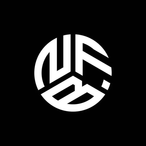 Nfb Letter Logo Ontwerp Zwarte Achtergrond Nfb Creatieve Initialen Letter — Stockvector