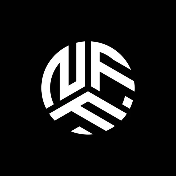 Design Logo Literei Nff Fundal Negru Nff Creativ Iniţiale Litera — Vector de stoc