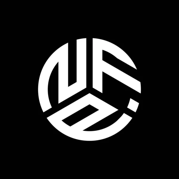 Дизайн Логотипа Nfp Чёрном Фоне Концепция Логотипа Инициалами Nfp Дизайн — стоковый вектор