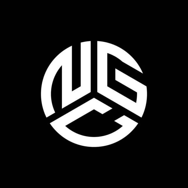 Дизайн Логотипа Ngc Черном Фоне Концепция Логотипа Инициалами Ngc Буква — стоковый вектор