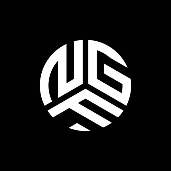 Дизайн Логотипа Ngf Черном Фоне Концепция Логотипа Инициалами Ngf Дизайн — стоковый вектор