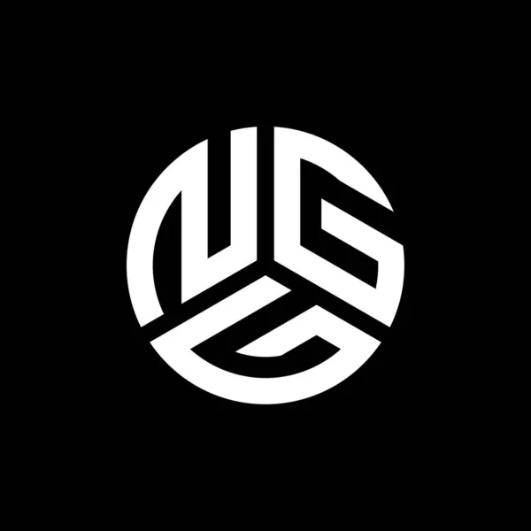 Ngg Letter Logo Design Black Background Ngg Creative Initials Letter — Stock Vector