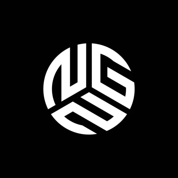 Дизайн Логотипа Ngn Черном Фоне Концепция Логотипа Инициалами Ngn Дизайн — стоковый вектор