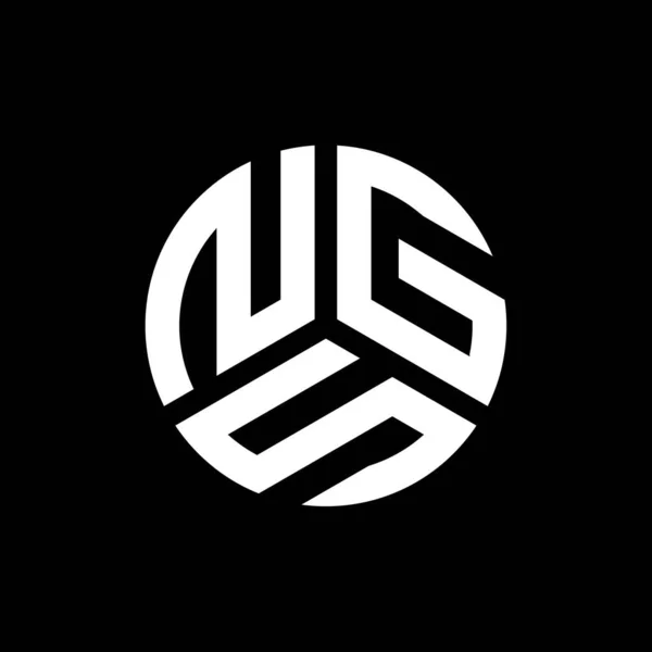 Design Logo Literei Ngs Fundal Negru Ngs Creativ Iniţiale Litera — Vector de stoc