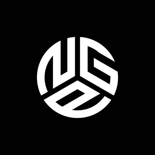 Design Logo Literei Ngp Fundal Negru Ngp Creativ Iniţiale Literă — Vector de stoc
