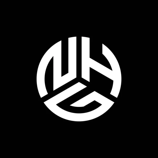 Nhg Letter Logo Design Auf Schwarzem Hintergrund Nhg Kreative Initialen — Stockvektor