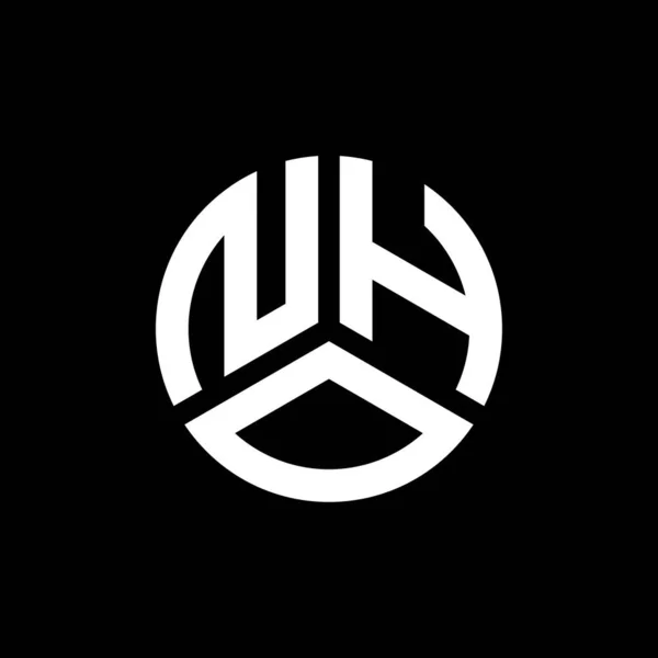 Nho Lettre Logo Design Sur Fond Noir Nho Initiales Créatives — Image vectorielle