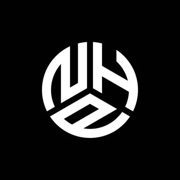 Siyah Arkaplanda Nhp Harf Logosu Tasarımı Nhp Yaratıcı Harflerin Baş — Stok Vektör
