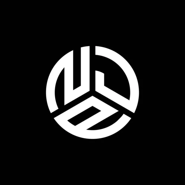 Njp Letter Logo Ontwerp Zwarte Achtergrond Njp Creatieve Initialen Letter — Stockvector