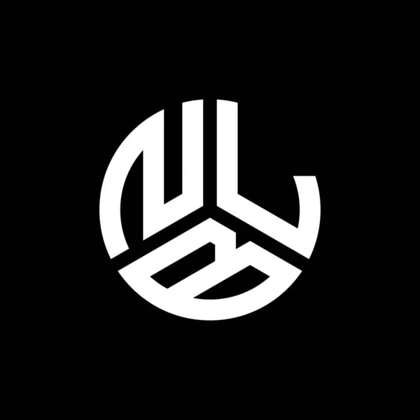 Design Logo Literei Nlb Fundal Negru Nlb Creativ Iniţiale Literă — Vector de stoc